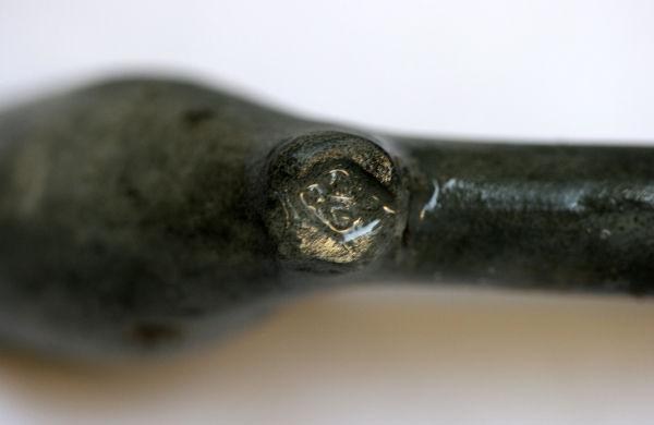 A close-up of an artefact