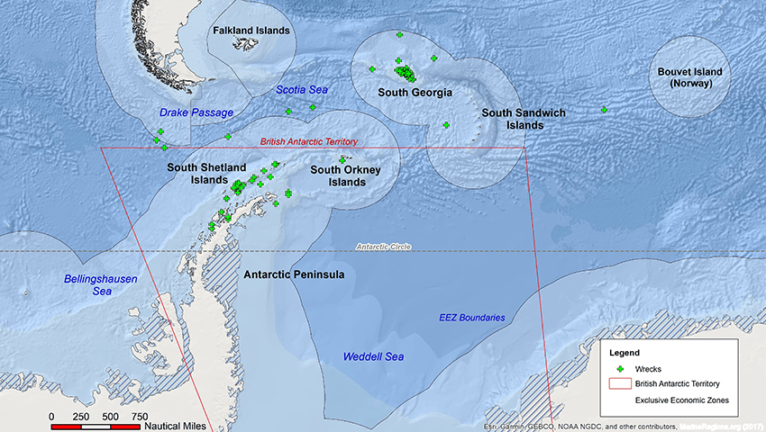 British Antarctic Territory Map